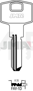 JMA FAY-1D Specijalan ključ (Silca FY1R / Errebi FAY2R)