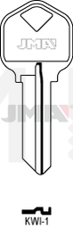 JMA KWI-1 Cilindričan ključ (Silca KS1FT, KS1 / Errebi KT1)