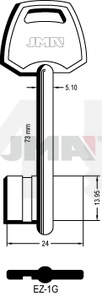 JMA EZ-1G Kasa ključ (Silca 5EZ1 / Errebi 1ECU1)