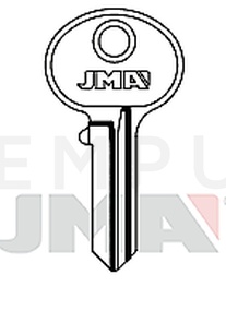 JMA HUD-3 Cilindričan ključ (Silca HD2R / Errebi HU3R)