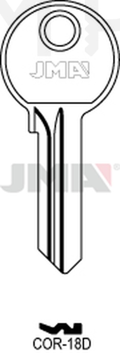 JMA COR-18D Cilindričan ključ (Silca CB31 / Errebi CO15)