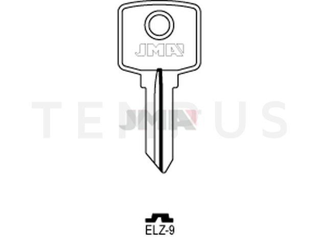 ELZ-9 Cilindričan ključ (Silca EL25 / Errebi EZ11)