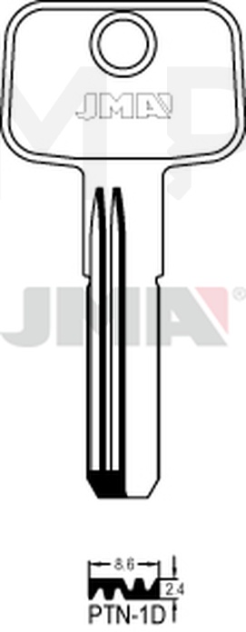 JMA PTN-1D Specijalan ključ (Silca PT4R, THR2R / Errebi PN1R)
