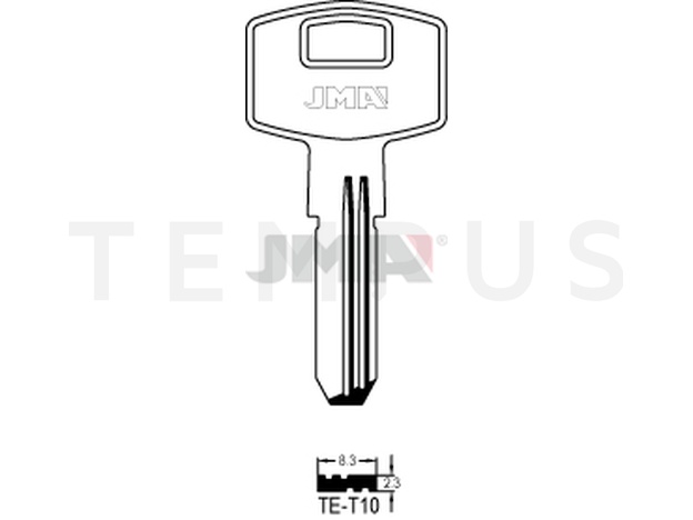 TE-T10 Specijalan ključ (Silca TE4, EC5 / Errebi STS1, STS1N) 13749