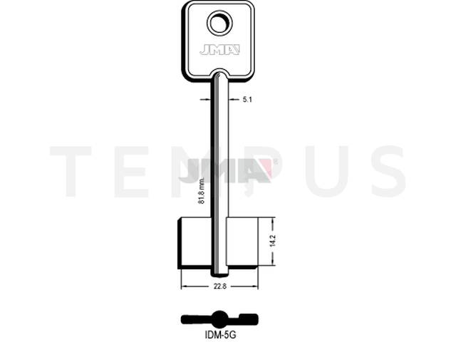 IDM-5G Kasa ključ (Silca 5ID3 / Errebi 2ID4) 13229