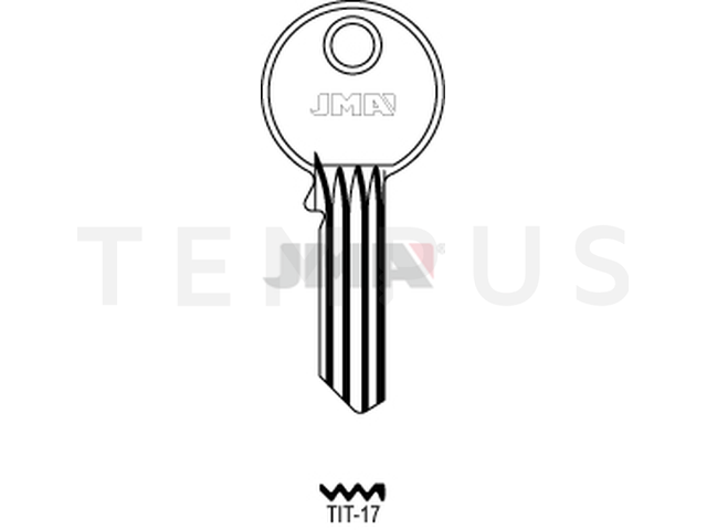 TIT-17 Cilindričan ključ (Silca TN37R / Errebi TT16R) 13763