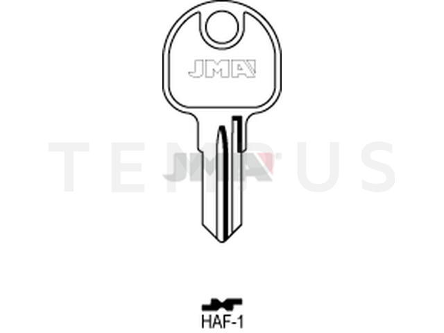 HAF-1 Cilindričan ključ (Silca HF74 / Errebi HAF1) 13160
