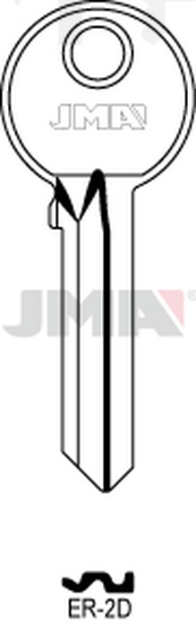 JMA ER-2D Cilindričan ključ (Silca ER2, ER2X / Errebi ERA2)