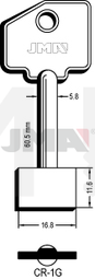 JMA CR-1G Kasa ključ (Silca  5R7, RPC/ Errebi 1CR14,1CR2)