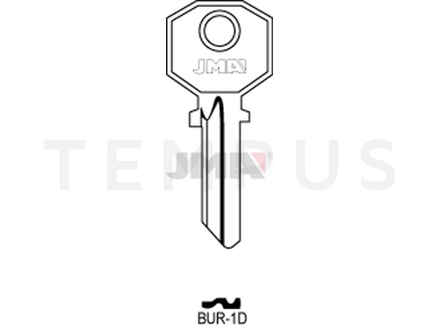 BUR-1D Cilindričan ključ (Silca BUR1 / Errebi BG7)