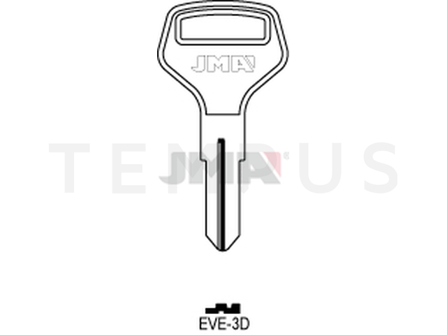 EVE-3D Cilindričan ključ (Silca ED1 / Errebi EVG1) 12960