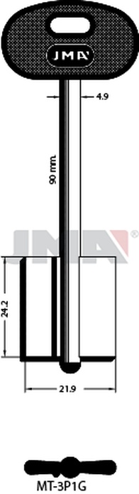 JMA MT-3.PG1 Kasa ključ (Silca 5MT5BP / Errebi 2MO7P165)
