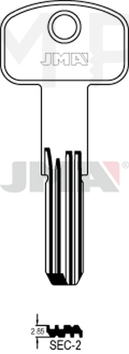 JMA SEC-2 Specijalan ključ (Silca SCM2 / Errebi SEM7)
