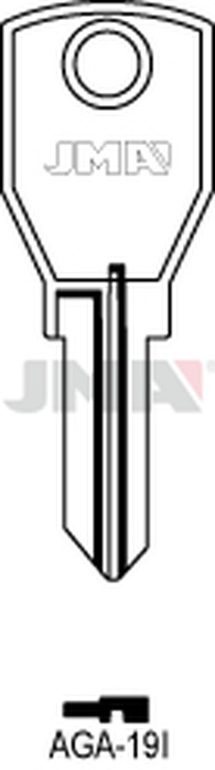 JMA AGA-19I Cilindričan ključ (Silca AGA4R / Errebi AGA4R )