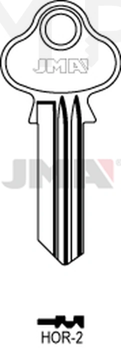 JMA HOR-2 Cilindričan ključ (Silca HO1R / Errebi HR1R)