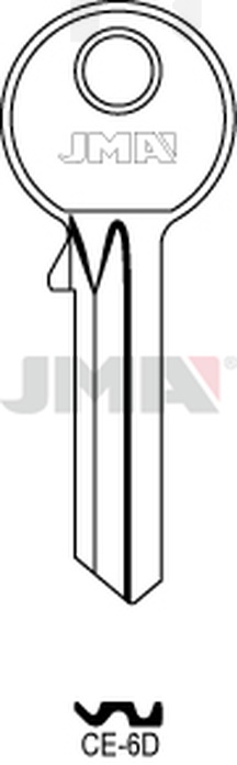 JMA CE-6D Cilindričan ključ (Silca CE1 / Errebi CE6D)