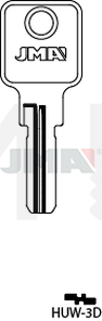 JMA HUW-3D Cilindričan ključ (Silca HW15R / Errebi UW11)