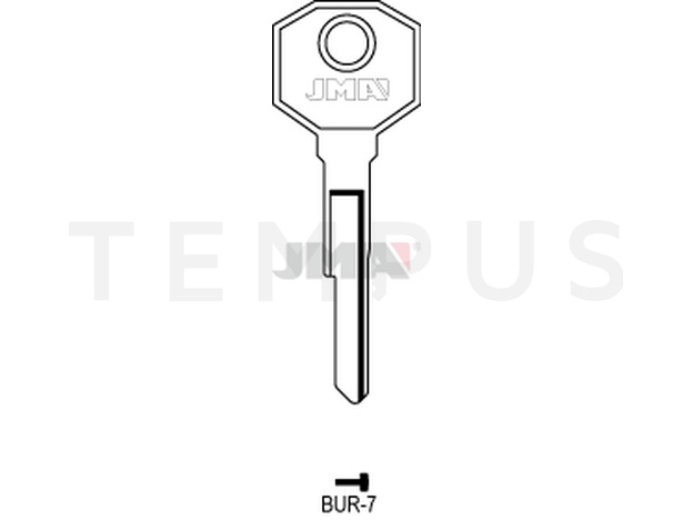 BUR-7 Cilindričan ključ (Silca BUR5 / Errebi BG12)