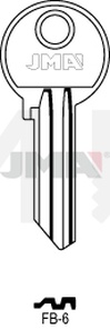 JMA FB-6 Cilindričan ključ (Silca FB13R / Errebi F40R)