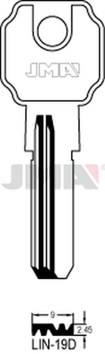 JMA LIN-19D Specijalan ključ (Silca LC14R / Errebi LI9R)