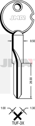 JMA TUF-3X Krstasti ključ (Silca XTF3 / Errebi TFX3)