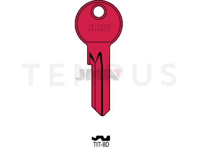 TIT-8D ROJO Cilindričan ključ (Silca TN16X / Errebi SAT1) 13775