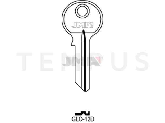 GLO-12D Cilindričan ključ (Silca GL4R / Errebi GO4)