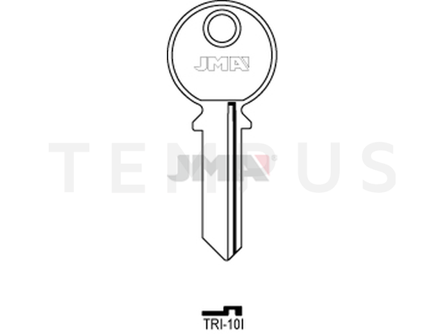 TRI-10I Cilindričan ključ (Silca TL2R / Errebi TR5) 13951