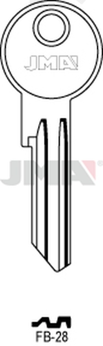 JMA FB-28 Cilindričan ključ (Silca FB14RX / Errebi F28RL)