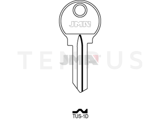 TUS-1D Cilindričan ključ (Silca TU1 / Errebi TSN1D) 13979