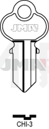 JMA CHI-3 Cilindričan ključ (Silca CH4 / Errebi CHI6)