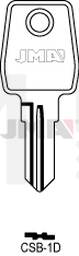 JMA CSB-1D Cilindričan ključ (Silca CAX1R / Errebi CSB1R)