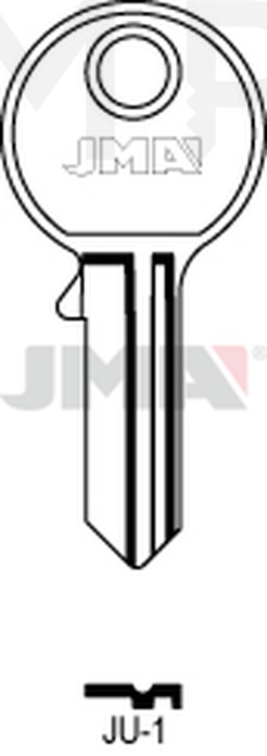 JMA JU-1 Cilindričan ključ (Silca JC1 / Errebi JK4S)