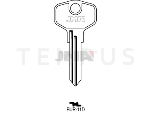 BUR-11D Cilindričan ključ (Silca BUR32 / Errebi BG35R) 12646