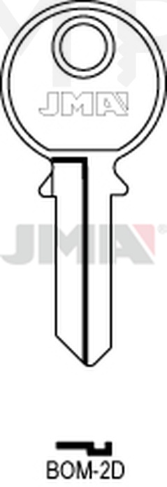 JMA BOM-2D Cilindričan ključ (Silca BO2 / Errebi BOM1)