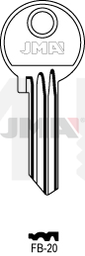 JMA FB-20 Cilindričan ključ (Silca FB2 / Errebi F18)