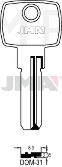 JMA DOM-31 Specijalan ključ (Silca DM24 / Errebi DM37L)