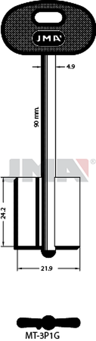 JMA MT-3.PG1 Kasa ključ (Silca 5MT5BP / Errebi 2MO7P165)