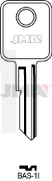 JMA BAS-1I Cilindričan ključ (Silca BA2 / Errebi BAS1R)