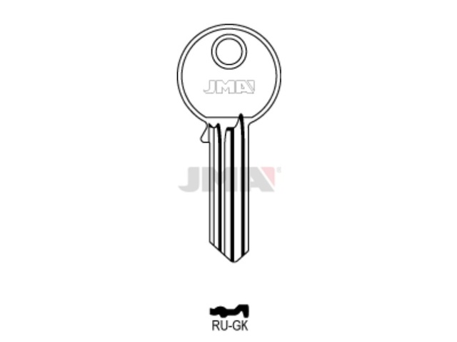 RU-GK Cilindričan ključ (Silca RU9R / Errebi RU9R) 20275