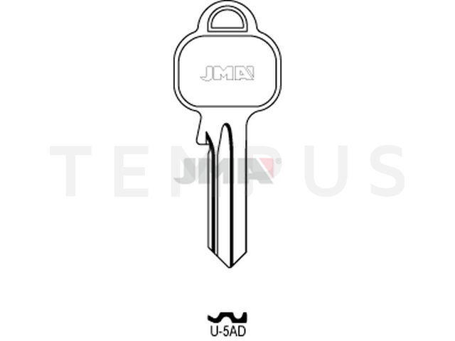 U-5AD Cilindričan ključ (Silca UL050M / Errebi  UG5D) 13993