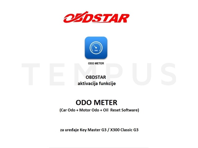 OBDSTAR aktivacija ODO METER (Car Odo + Motor Odo + Oil Reset Software) 20892