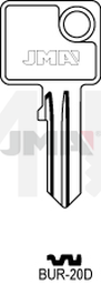 JMA BUR-20D Cilindričan ključ (Silca BUR62 / Errebi BG38)