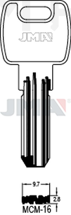 JMA MCM-16E8 Specijalan ključ (Silca MC15R / Errebi MD17)