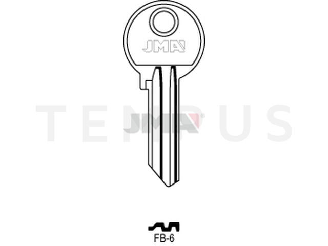 FB-6 Cilindričan ključ (Silca FB13R / Errebi F40R) 13017