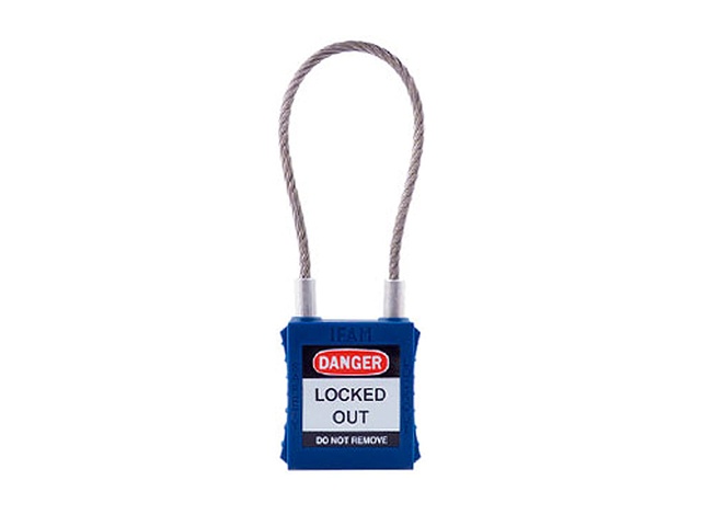 Lockout Tagout katanac 40mm sa čeličnom sajlom 14380
