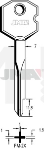 JMA FM-2X Krstasti ključ (Silca XF2 / Errebi FMX70)