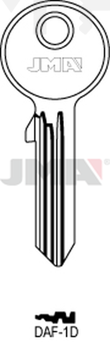 JMA DAF-1D Cilindričan ključ (Silca DF3 / Errebi DF1)