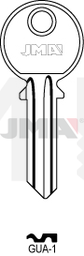 JMA GUA-1 Cilindričan ključ (Silca FB26R / Errebi GUA1R)