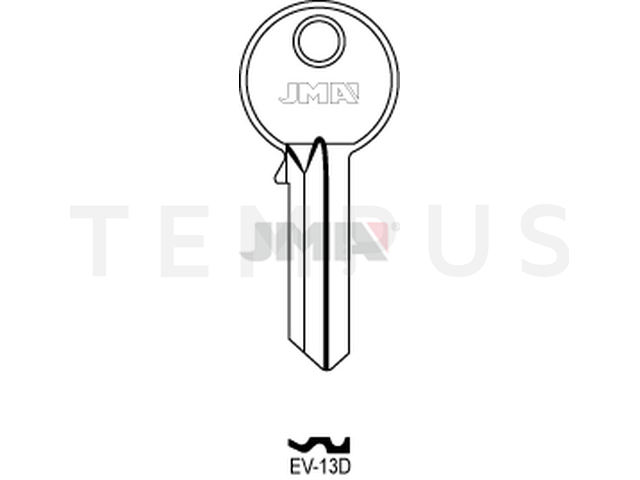 EV-13D Cilindričan ključ (Silca EV2 / Errebi EV5E) 12948